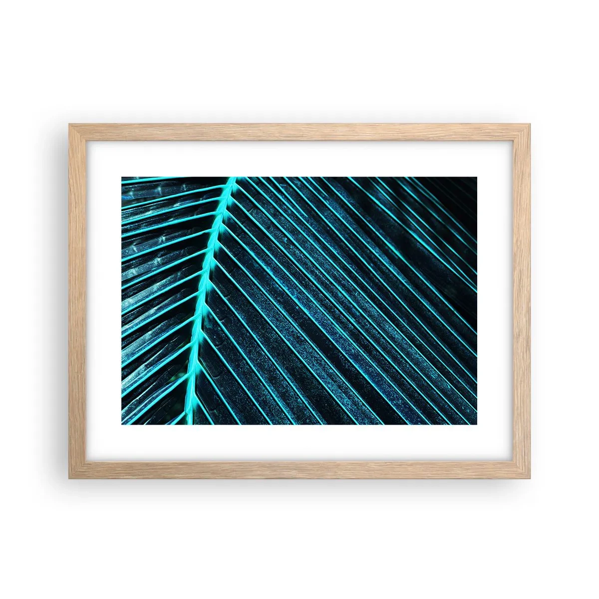 Plakát v rámu světlý dub - Textura zeleně - 40x30 cm