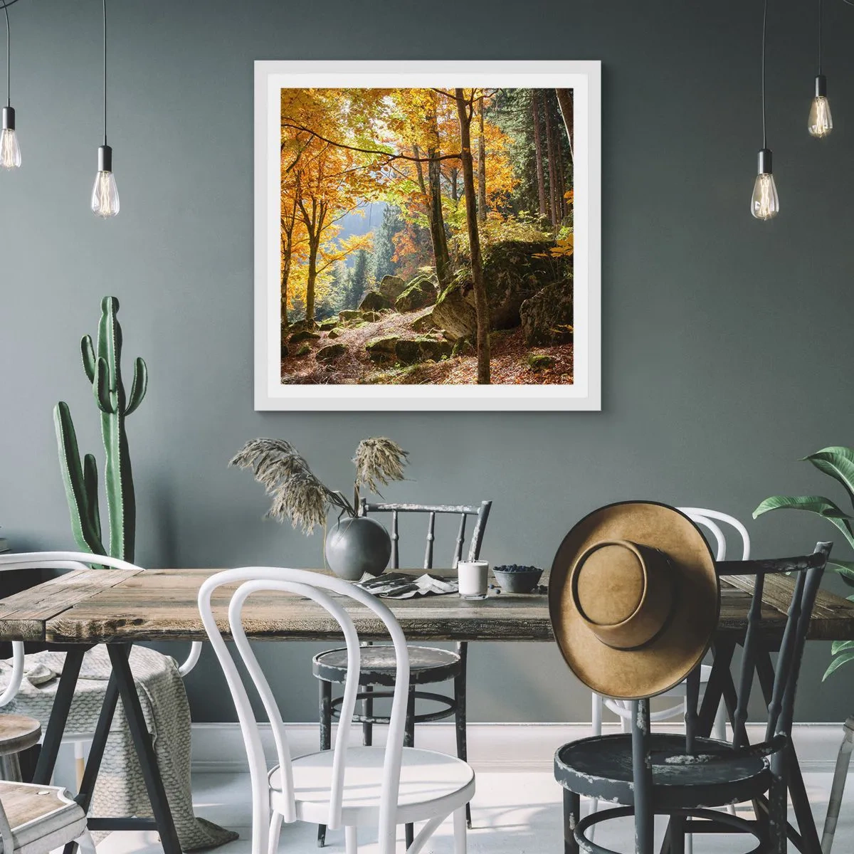 Plakát v bílém rámu - Čas na odpočinek - 30x30 cm