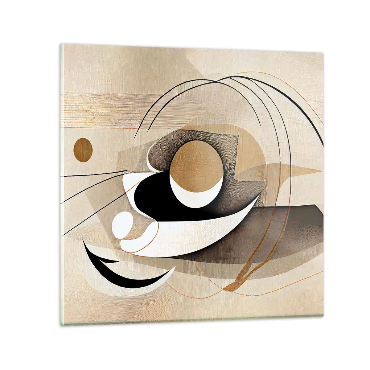 Obraz na skle - Kompozice: podstata věcí - 30x30 cm