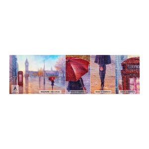 Vzor Fototapety Samolepicí Deluxe Sticker - Londýnský podzimní den - Město, Londýn, Architektura - 100x30 cm