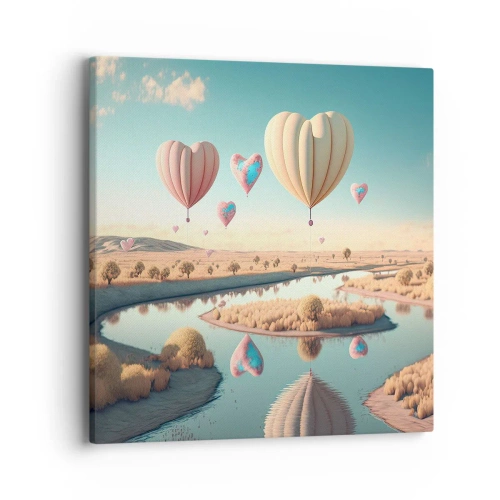 Obraz na plátně - Láska tě nechá vzlétnout - 40x40 cm