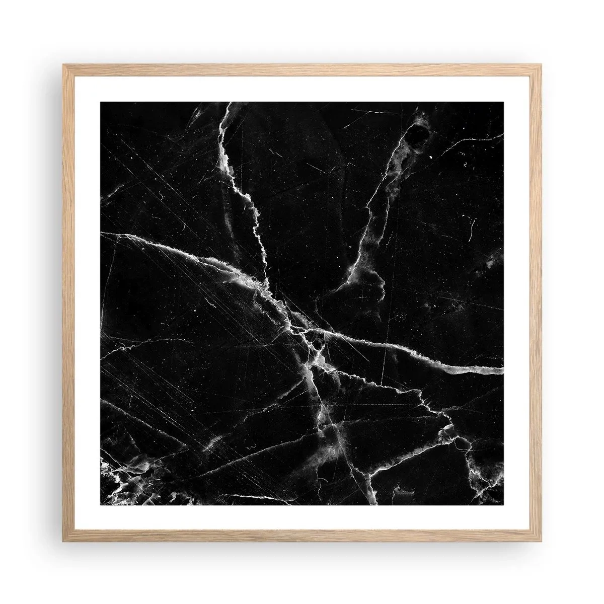 Plakát v rámu světlý dub - Tajemný život kamene - 60x60 cm