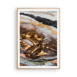 Plakát v rámu světlý dub - Prvek země - 70x100 cm