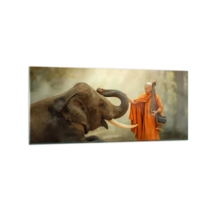 Obraz na skle - Setkání na cestách - 120x50 cm