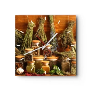 Nástěnné hodiny - Kuchyňská kouzla - 30x30 cm