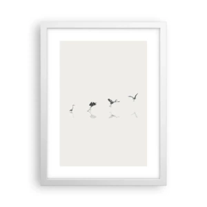 Plakát v bílém rámu - Čtyři jednoduché kroky - 30x40 cm