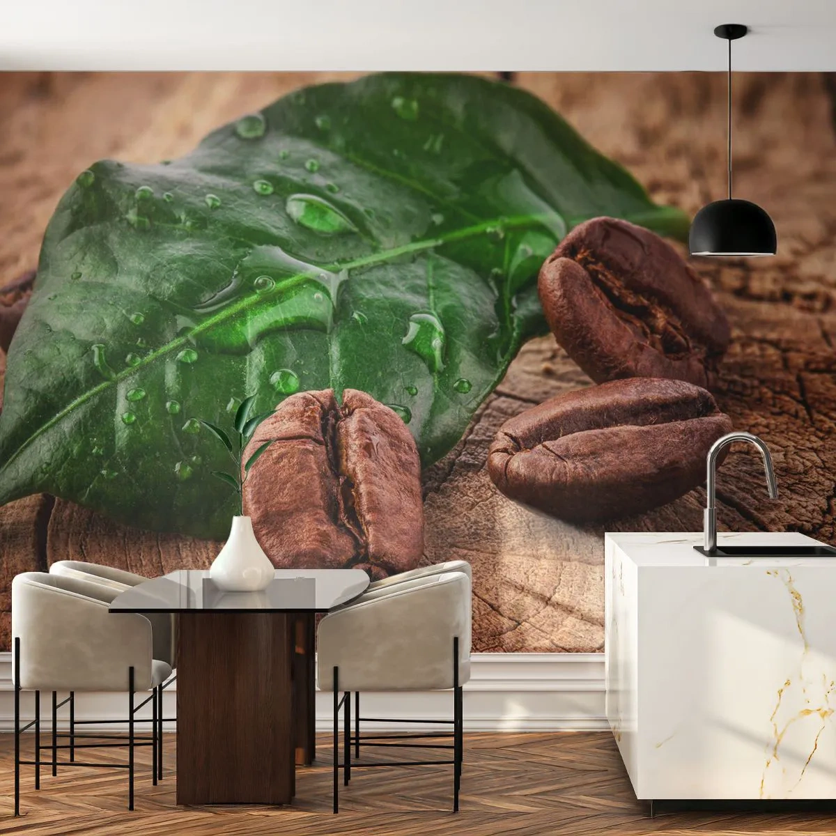 Fototapeta Samolepicí Deluxe Sticker - Nejskutečnější a černá - Gastronomie, Káva, Kávové zrno - 250x175 cm