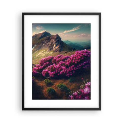 Plakát v černém rámu - Léto na horách - 40x50 cm