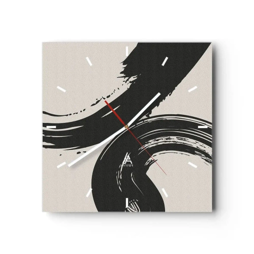 Nástěnné hodiny - Rozmáchle a dokola - 40x40 cm