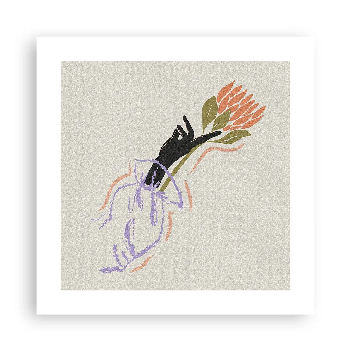 Plakát - Sesterský dotek - 40x40 cm