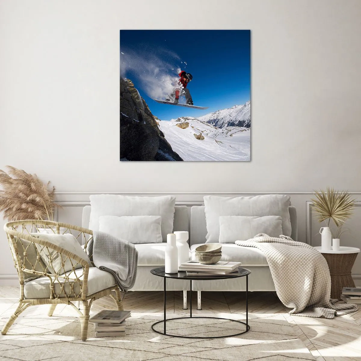 Obraz na skle - A stal ses součástí prostoru - 60x60 cm