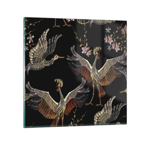 Obraz na skle - Pohádkový pták - 70x70 cm