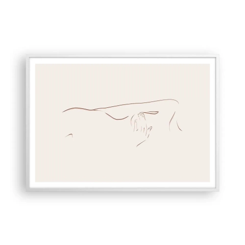 Plakát v bílém rámu - Tvar touhy - 100x70 cm