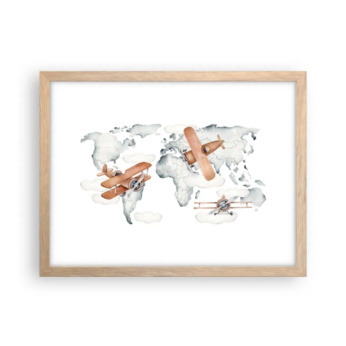 Plakát v rámu světlý dub - V průkopnickém duchu - 40x30 cm