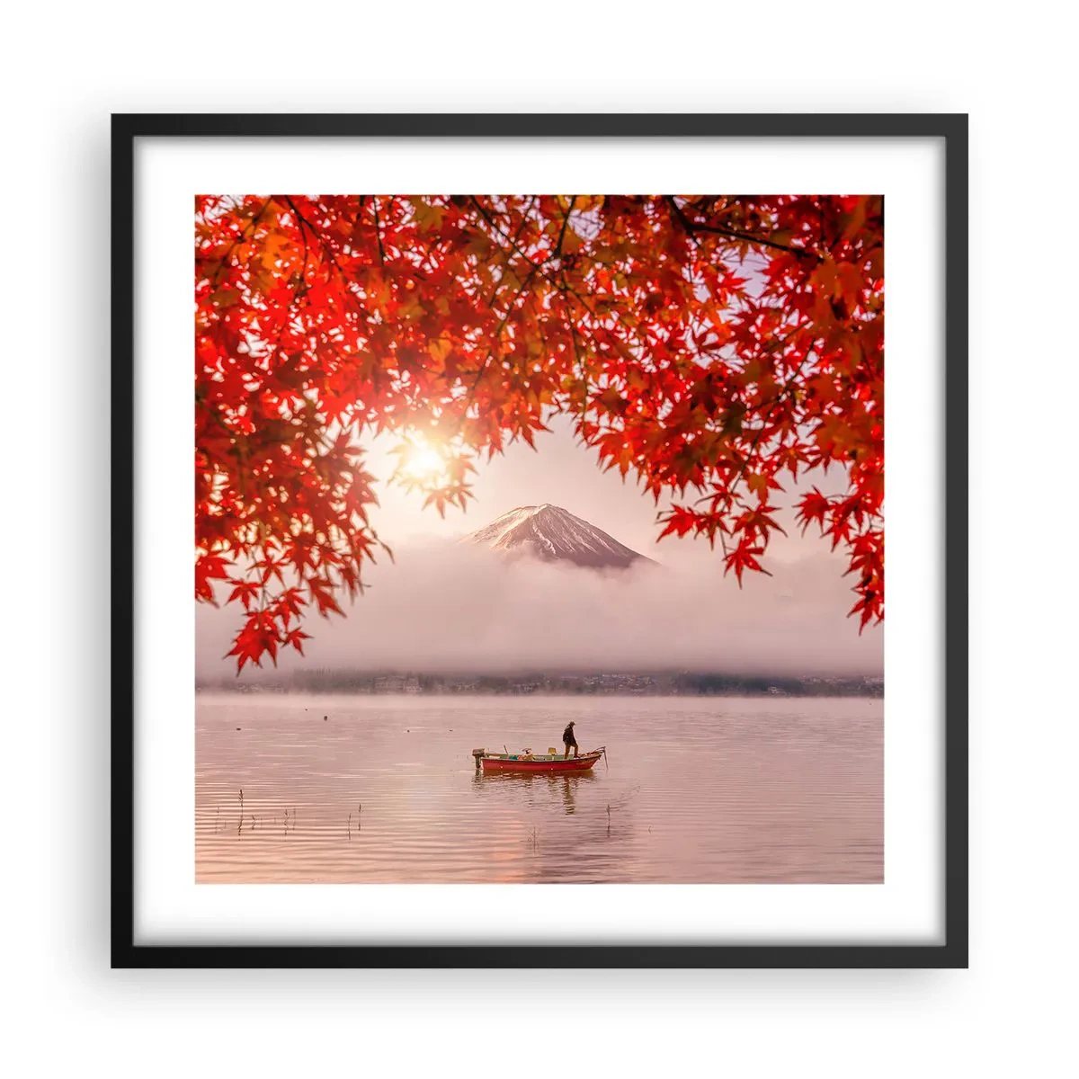 Plakát v černém rámu - V japonském stylu - 50x50 cm