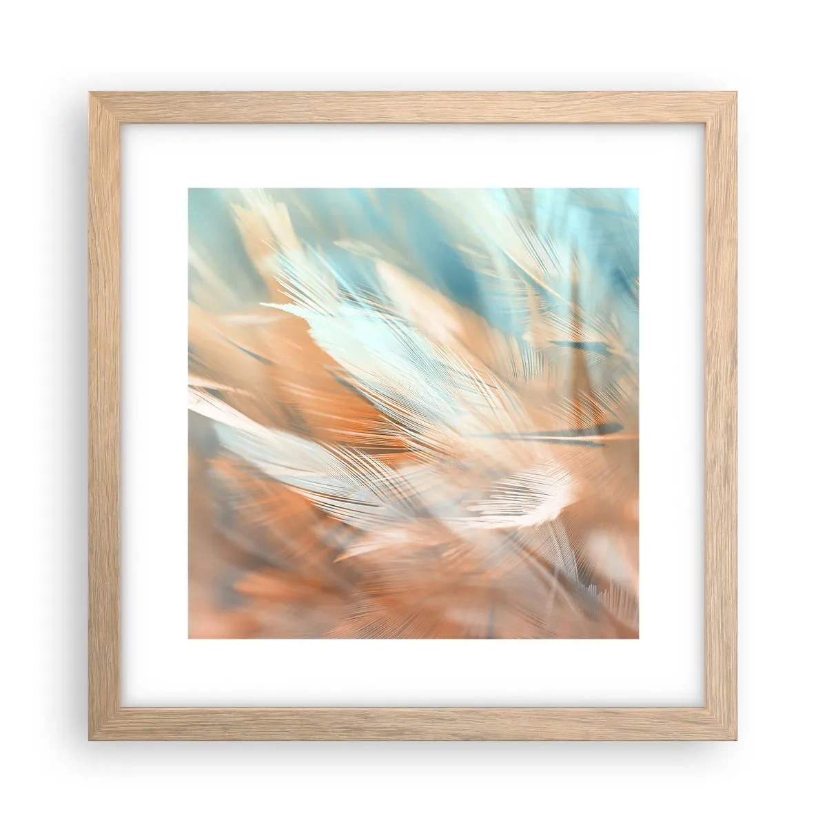 Plakát v rámu světlý dub - V krajině něhy - 30x30 cm