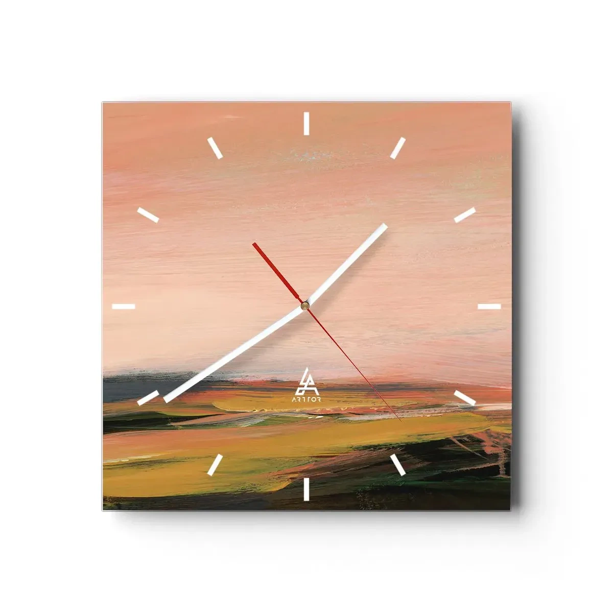 Nástěnné hodiny - V růžových tónech - 30x30 cm