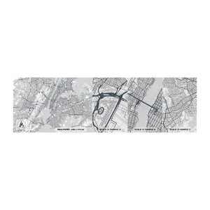 Vzor Fototapety Premium Canvas - Anatomie metropole - New York, Mapa, Manhattan - 100x30 cm