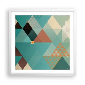 Plakát v bílém rámu - Jednota mnohosti, mnohost jednoty - 50x50 cm