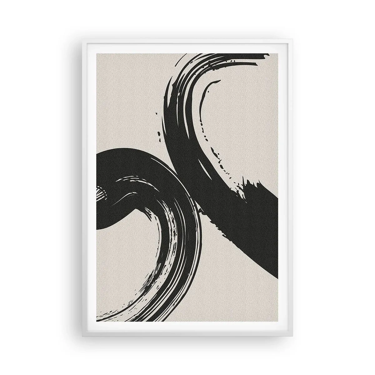 Plakát v bílém rámu - Rozmáchle a dokola - 70x100 cm