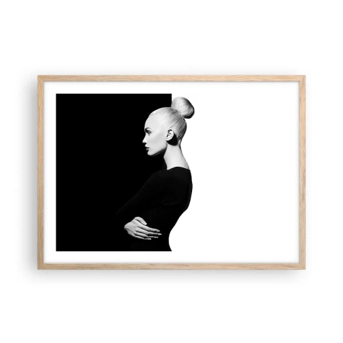 Plakát v rámu světlý dub - Prostě žena - 70x50 cm