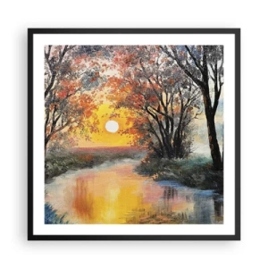 Plakát v černém rámu - Podzimní nádech - 60x60 cm