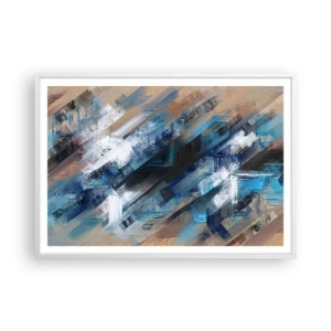 Plakát v bílém rámu - Na modrém úkosu - 100x70 cm