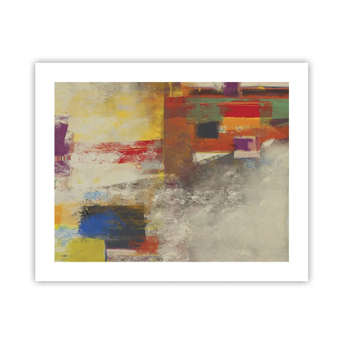 Plakát - Geometrie barev - 50x40 cm