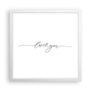 Plakát v bílém rámu - Černé na bílém - 40x40 cm