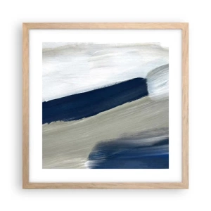 Plakát v rámu světlý dub - Setkání s bílou - 40x40 cm