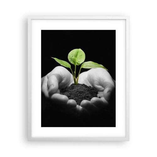 Plakát v bílém rámu - Miluji přírodu, chráním ji - 40x50 cm