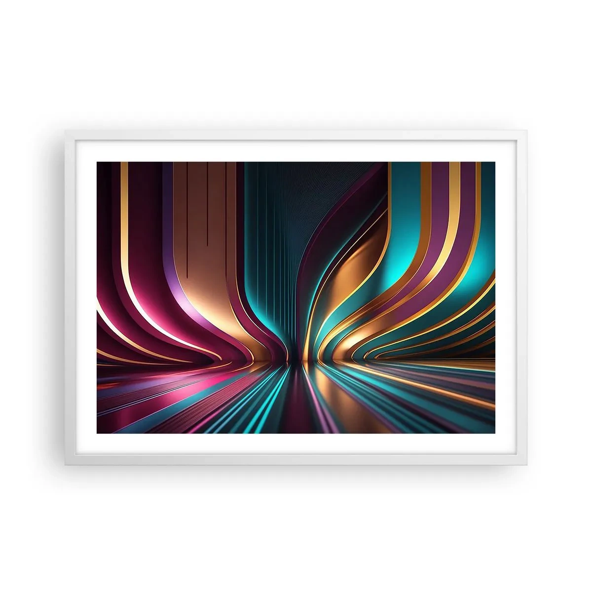 Plakát v bílém rámu - Architektura světla - 70x50 cm