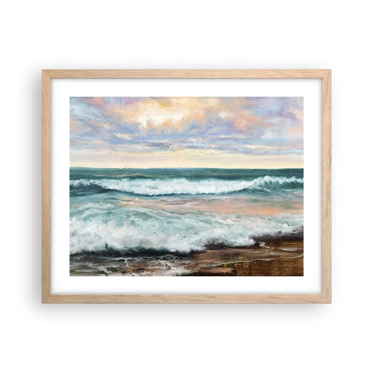 Plakát v rámu světlý dub - Tady uhladíš duši - 50x40 cm