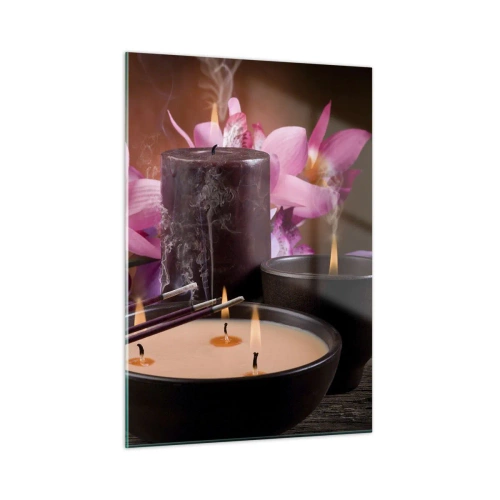 Obraz na skle - Očistit mysl, uklidnit tělo - 50x70 cm