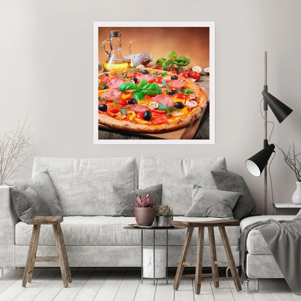 Plakát - Se skutečně italskou chutí - 40x40 cm