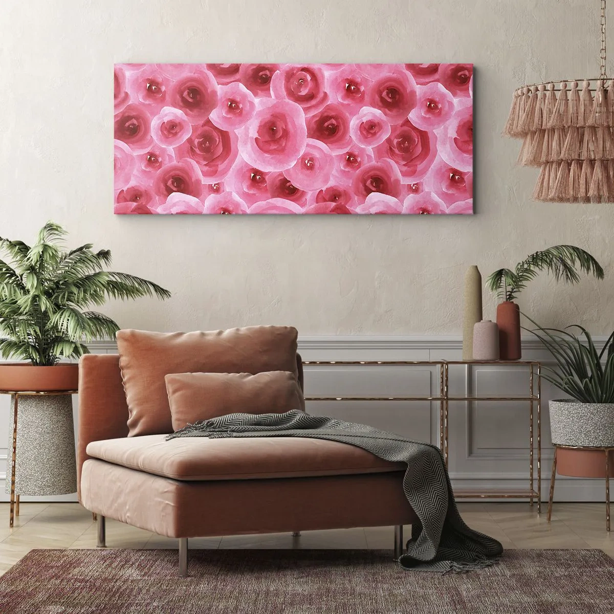 Obraz na plátně - Růže dole i nahoře - 100x40 cm