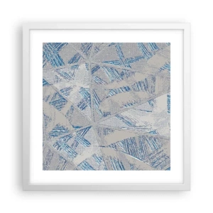 Plakát v bílém rámu - V šedomodrém labyrintu - 40x40 cm