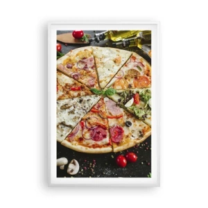 Plakát v bílém rámu - Vějíř chutí - 61x91 cm