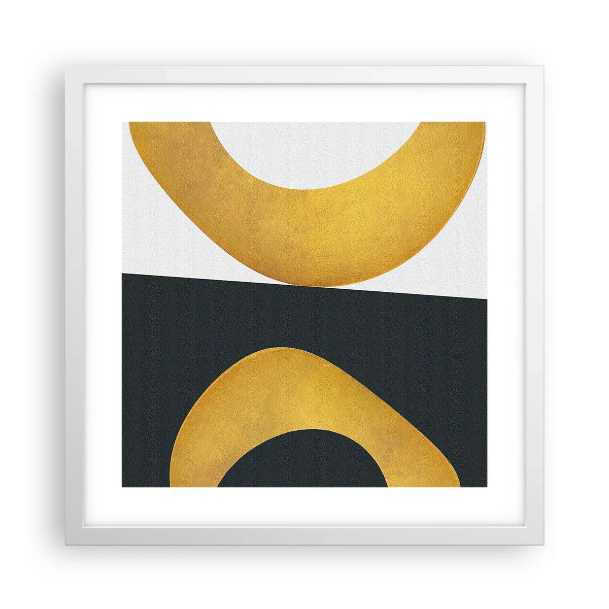 Plakát v bílém rámu - Zaprvé: zlato - 40x40 cm