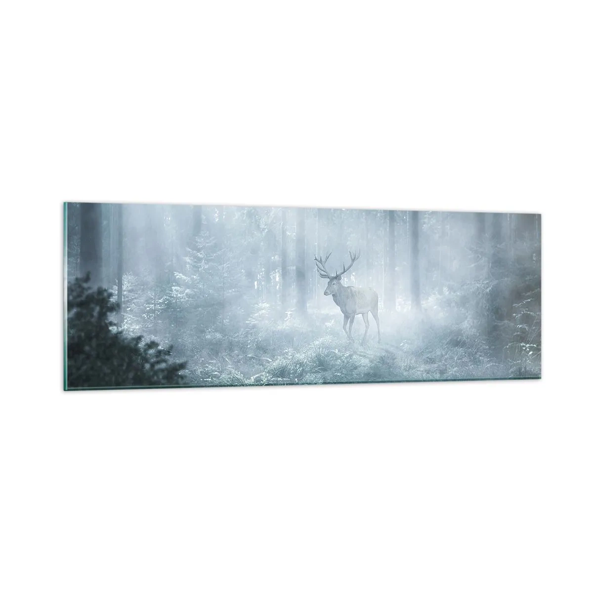 Obraz na skle - Ranní obchůzka sídliště - 90x30 cm