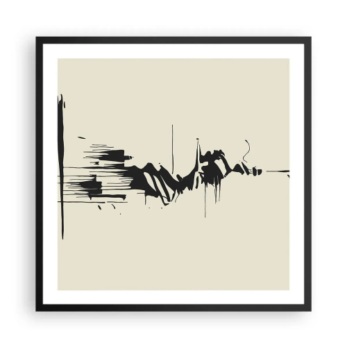 Plakát v černém rámu - Spěšná abstrakce - 60x60 cm