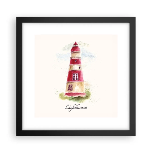 Plakát v černém rámu - Tady je vždy počasí - 30x30 cm