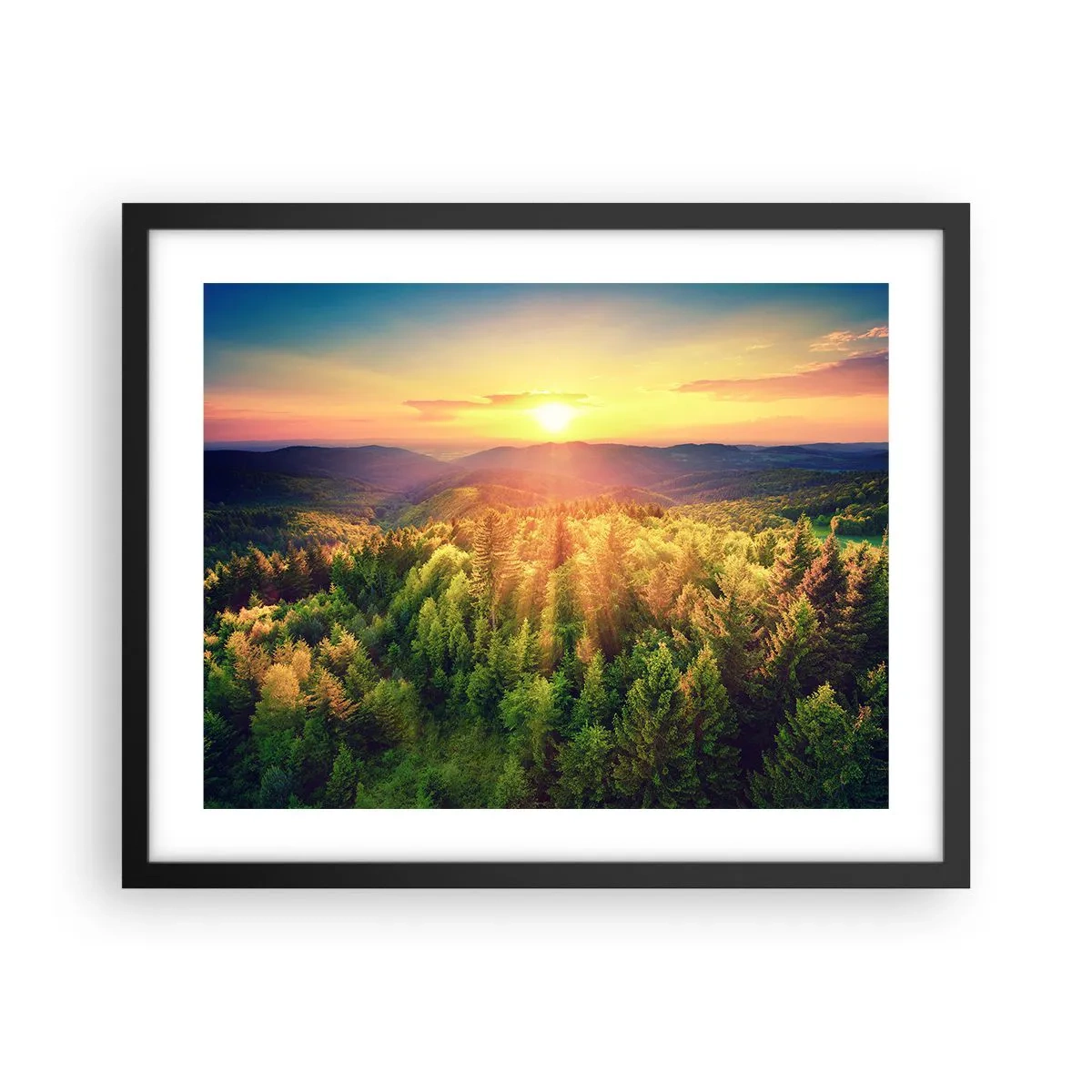Plakát v černém rámu - Vrcholky a vrcholy - 50x40 cm