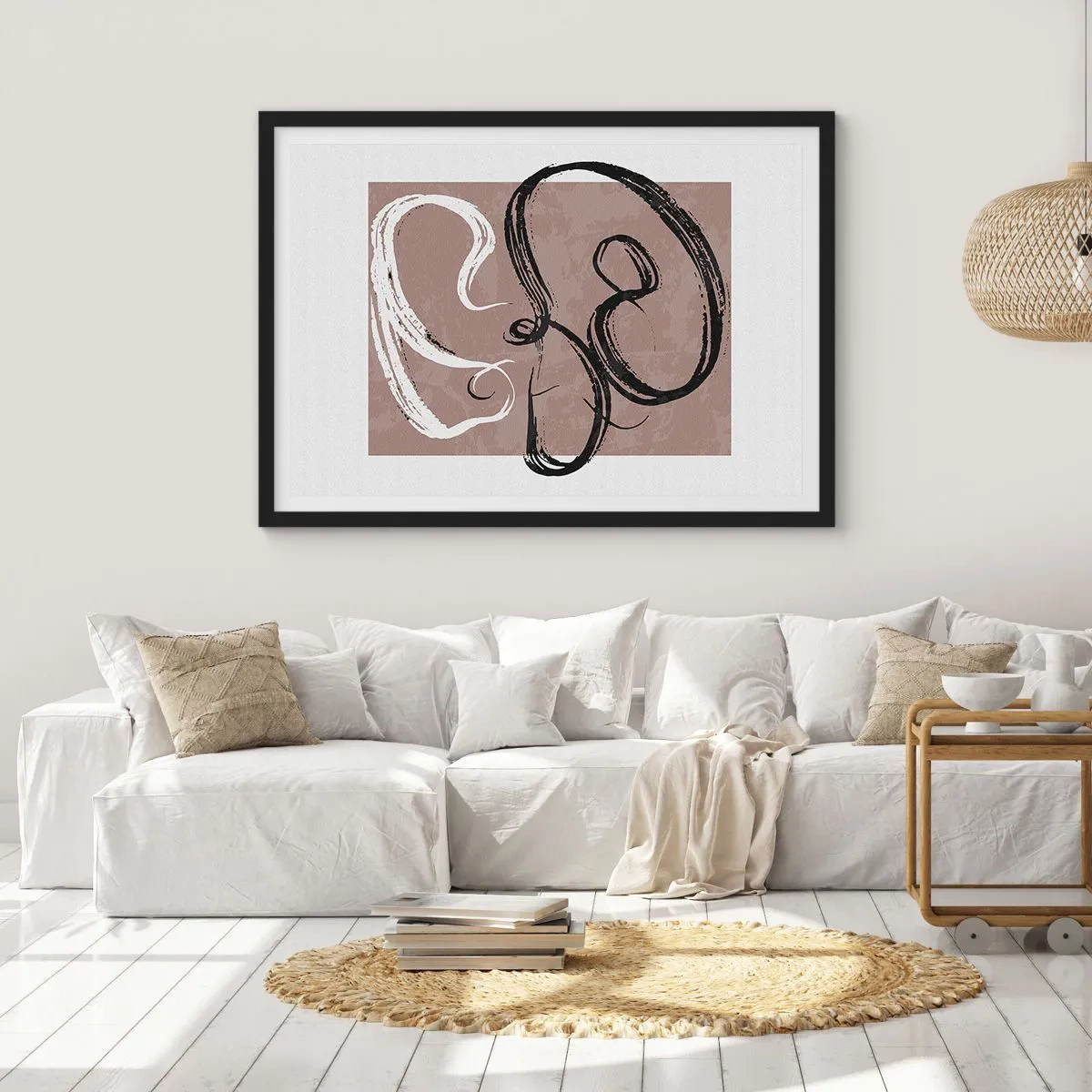 Plakát v černém rámu - Kompozice – hledání úplnosti - 70x50 cm