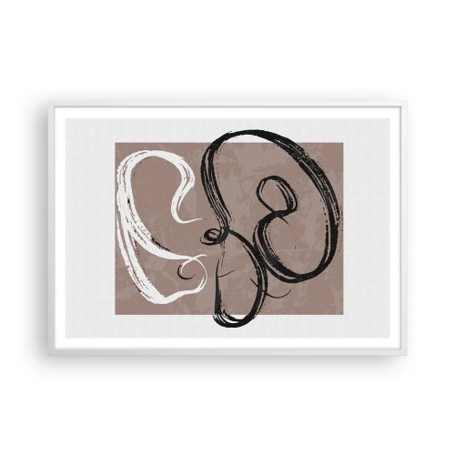 Plakát v bílém rámu - Kompozice – hledání úplnosti - 100x70 cm