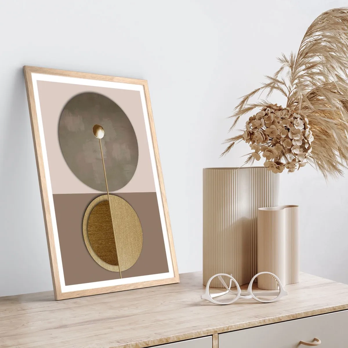Plakát v rámu světlý dub - Dokonalá rovnováha - 50x70 cm