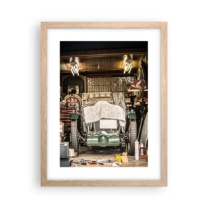 Plakát v rámu světlý dub - Zpět do minulosti - 30x40 cm