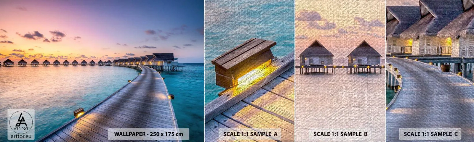 Vzor Fototapety Premium Canvas - Prázdniny - návrat k pramenům - Maledivy, Krajina, Cestování - 100x30 cm