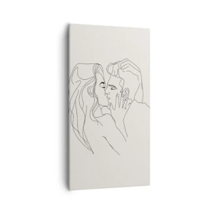 Obraz na plátně - Zamotaní citem - 55x100 cm
