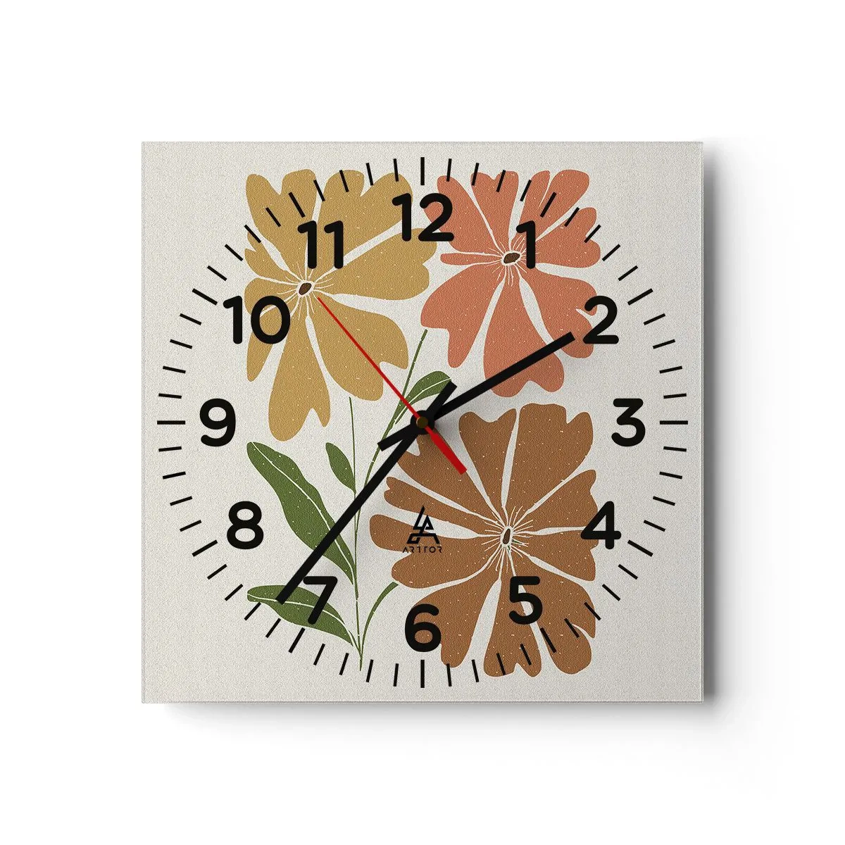 Nástěnné hodiny - Příroda a geometrie - 30x30 cm